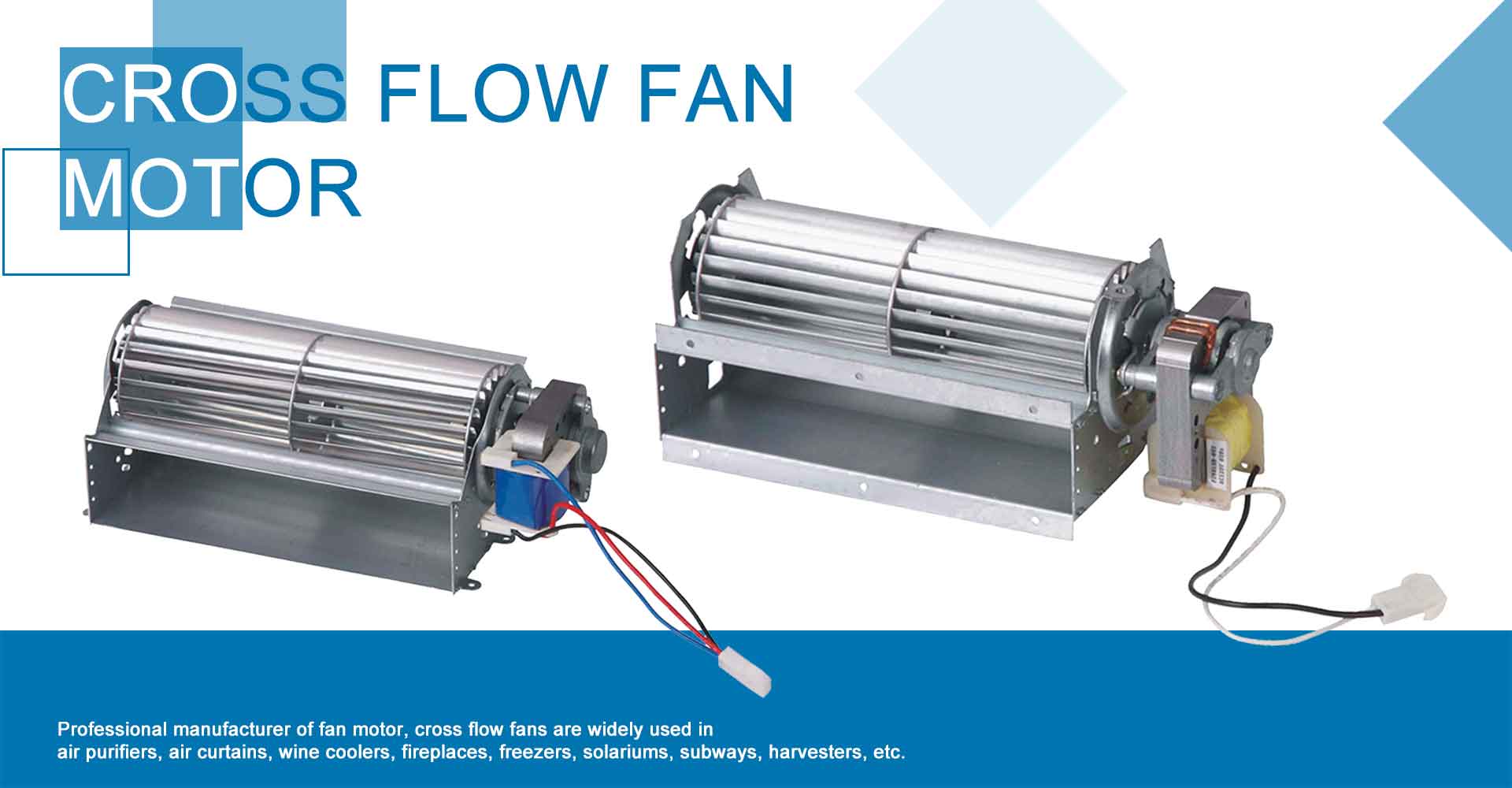 Professional manufacturer of fan motor,cross flow fan motor supplier